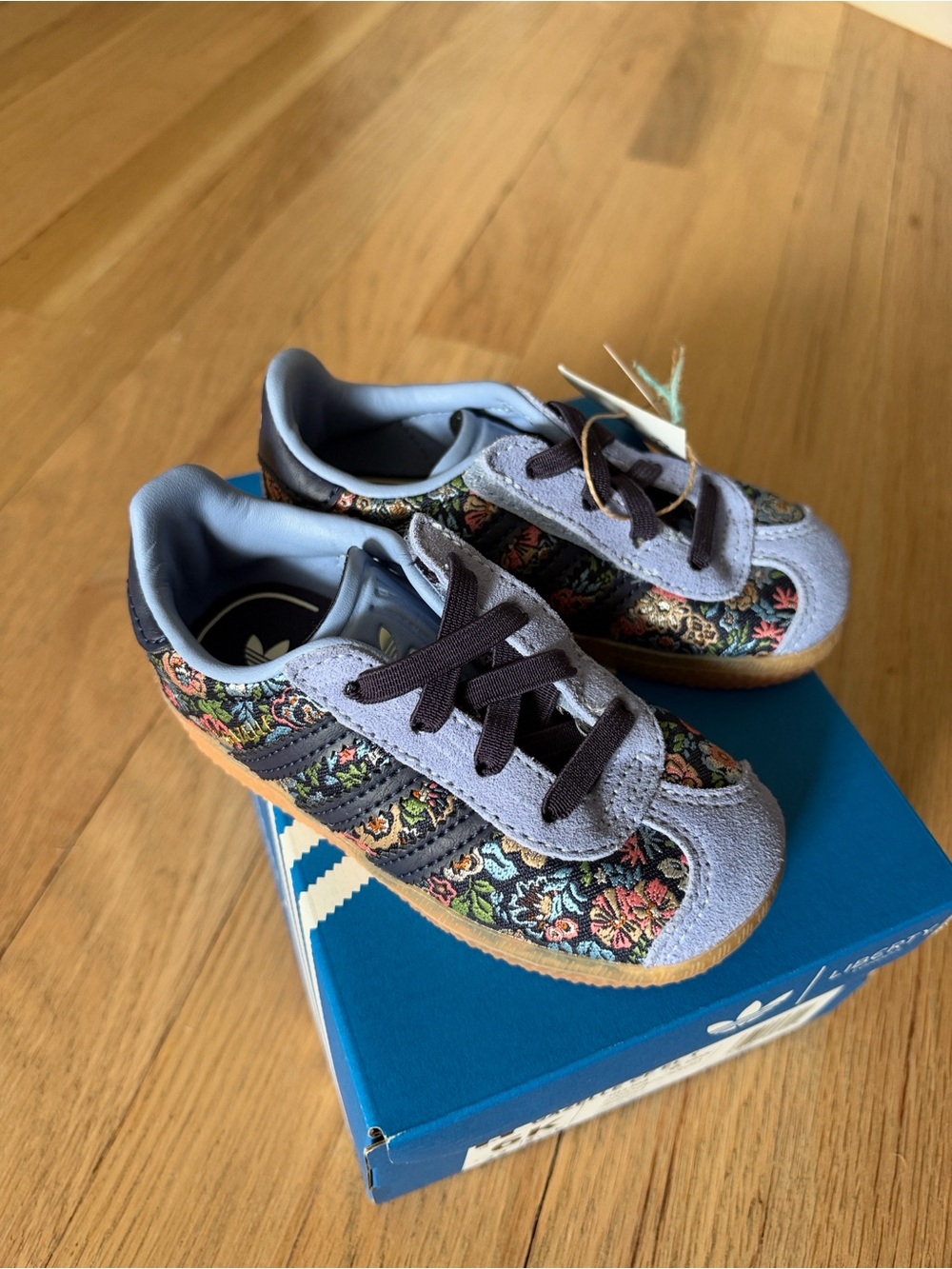 Adidas Kids Floral Liberty London Gazelle Sneakers - brand new in box - size 6